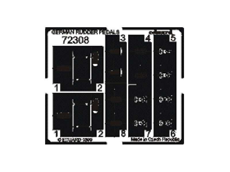  German Rudder Pedals 1/72 - blaszki - zdjęcie 1