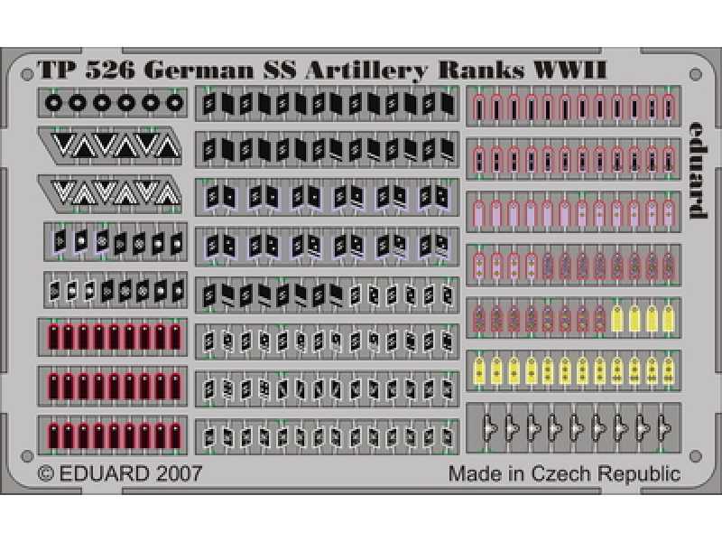 German SS Artilery Ranks WWII 1/35 - blaszki - zdjęcie 1 German SS Artilery Ranks WWII 1/35 - blaszki - zdjęcie 1