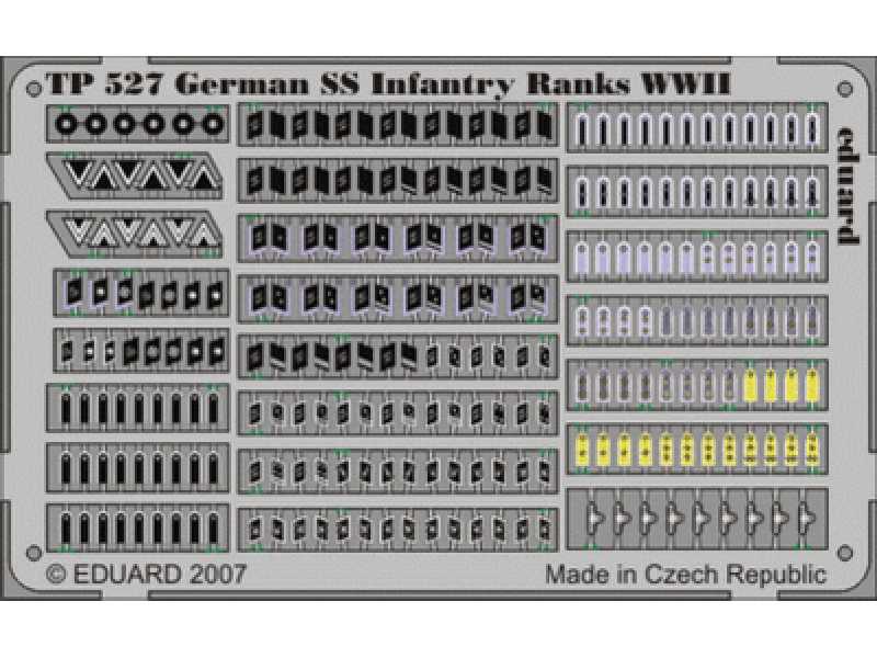 German SS Infantry Ranks WWII 1/35 - blaszki - zdjęcie 1 German SS Infantry Ranks WWII 1/35 - blaszki - zdjęcie 1
