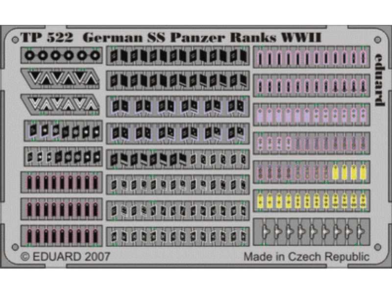 German SS Panzer Ranks WWII 1/35 - blaszki - zdjęcie 1 German SS Panzer Ranks WWII 1/35 - blaszki - zdjęcie 1