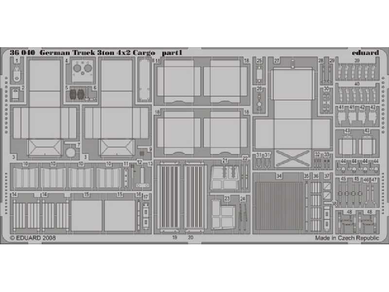 German Truck 3ton 4x2 Cargo 1/35 - Tamiya - blaszki - zdjęcie 1 German Truck 3ton 4x2 Cargo 1/35 - Tamiya - blaszki - zdjęcie 1
