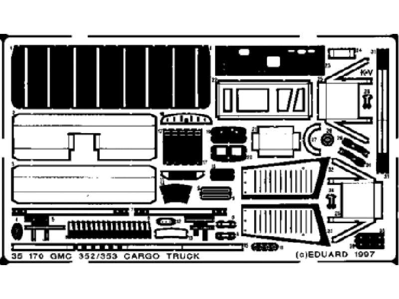 GMC 353 1/35 - Tamiya - blaszki - zdjęcie 1 GMC 353 1/35 - Tamiya - blaszki - zdjęcie 1