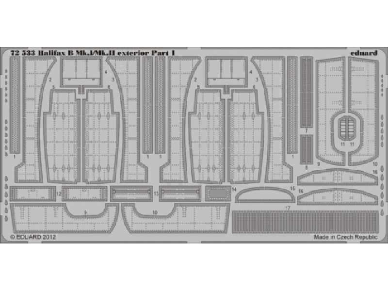  Halifax B Mk. I/Mk. II exterior 1/72 - Revell - blaszki - zdjęcie 1