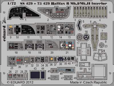  Halifax B Mk. I/Mk. II interior S. A. 1/72 - Revell - blaszki - zdjęcie 2