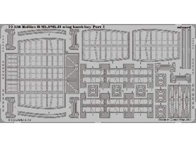  Halifax B Mk. I/Mk. II wing bomb bay 1/72 - Revell - blaszki - zdjęcie 2