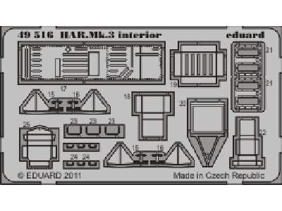  HAR.  Mk.3 interior S. A. 1/48 - Hasegawa - blaszki - zdjęcie 1