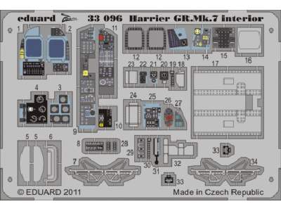  Harrier GR. Mk.7 interior S. A. 1/32 - Trumpeter - blaszki - zdjęcie 1