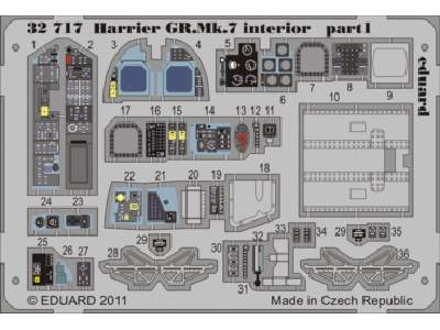  Harrier GR. Mk.7 interior S. A. 1/32 - Trumpeter - blaszki - zdjęcie 1