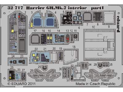  Harrier GR. Mk.7 interior S. A. 1/32 - Trumpeter - blaszki - zdjęcie 2