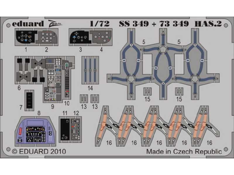 HAS.2 S. A. 1/72 - Hobby Boss - blaszki - zdjęcie 1 HAS.2 S. A. 1/72 - Hobby Boss - blaszki - zdjęcie 1