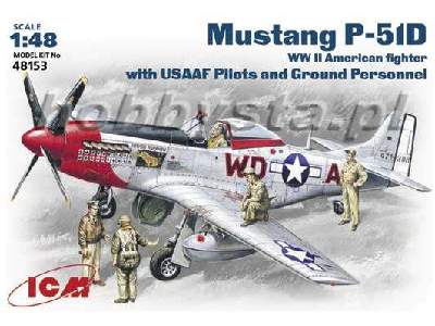 Mustang P-51B with USAAF Pilots and Ground Personnel - zdjęcie 1