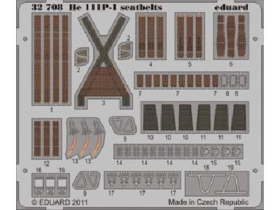  He 111 seatbelts 1/32 - Revell - blaszki - zdjęcie 1