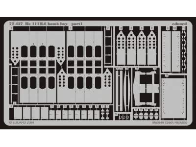  He 111H-6 bomb bay 1/72 - Hasegawa - blaszki - zdjęcie 1