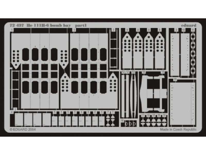  He 111H-6 bomb bay 1/72 - Hasegawa - blaszki - zdjęcie 1