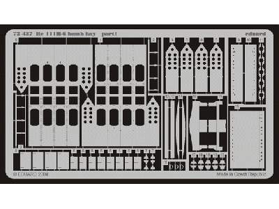  He 111H-6 bomb bay 1/72 - Hasegawa - blaszki - zdjęcie 2