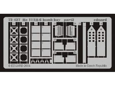  He 111H-6 bomb bay 1/72 - Hasegawa - blaszki - zdjęcie 3