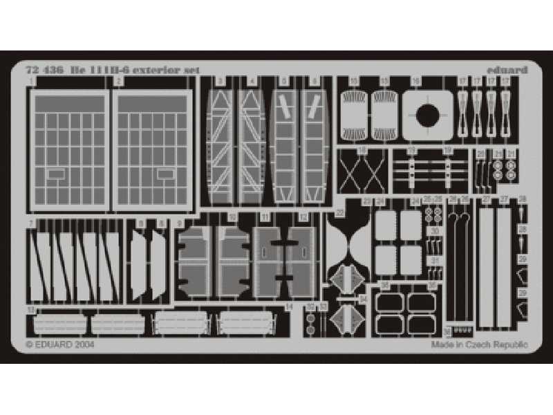 He 111H-6 exterior 1/72 - Hasegawa - blaszki - zdjęcie 1 He 111H-6 exterior 1/72 - Hasegawa - blaszki - zdjęcie 1