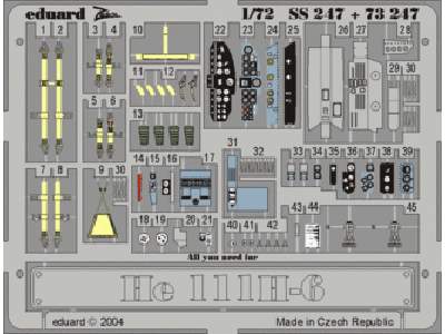  He 111H-6 interior 1/72 - Hasegawa - blaszki - zdjęcie 1