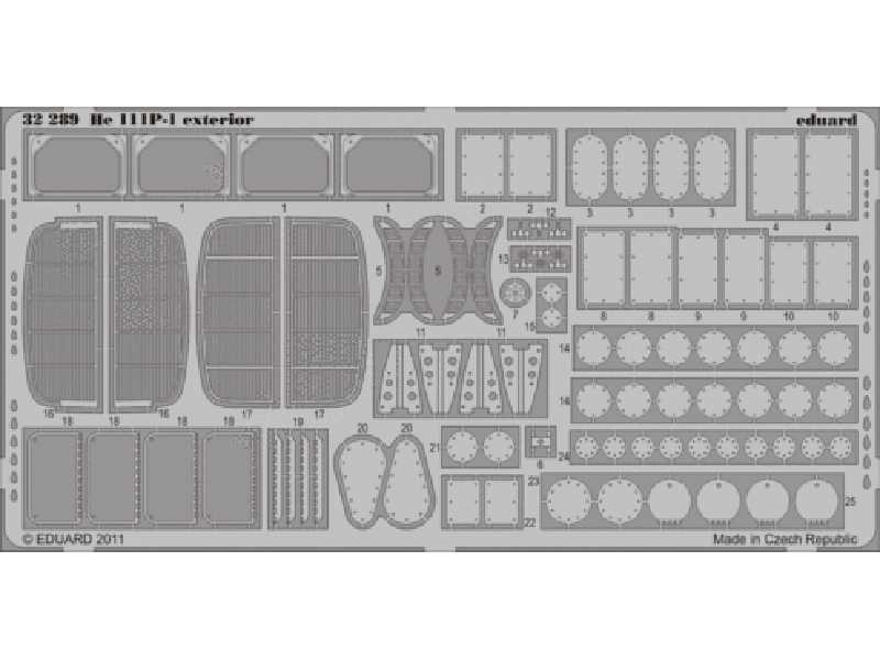 He 111P-1 exterior 1/32 - Revell - blaszki - zdjęcie 1 He 111P-1 exterior 1/32 - Revell - blaszki - zdjęcie 1