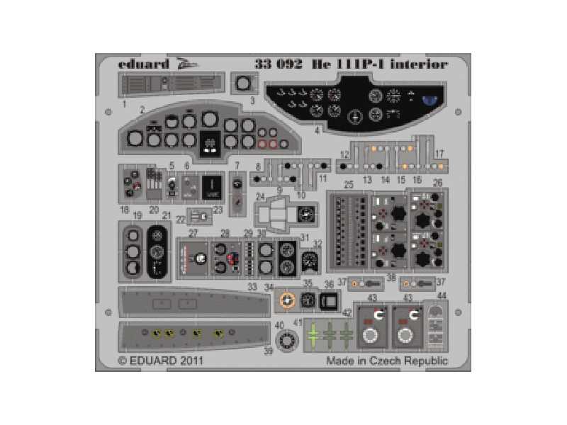 He 111P-1 interior S. A. 1/32 - Revell - blaszki - zdjęcie 1 He 111P-1 interior S. A. 1/32 - Revell - blaszki - zdjęcie 1