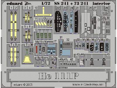  He 111P interior 1/72 - Hasegawa - blaszki - zdjęcie 2