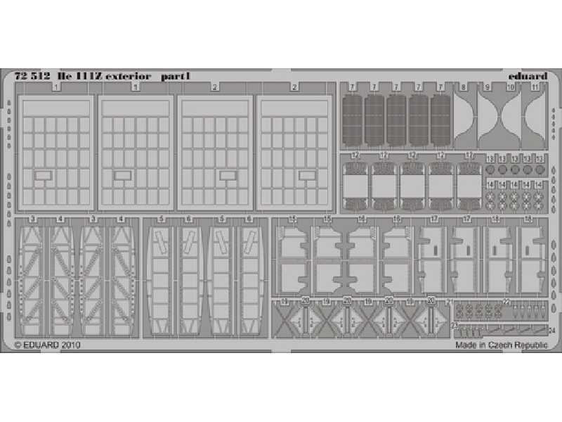 He 111Z exterior 1/72 - Hasegawa - blaszki - zdjęcie 1 He 111Z exterior 1/72 - Hasegawa - blaszki - zdjęcie 1