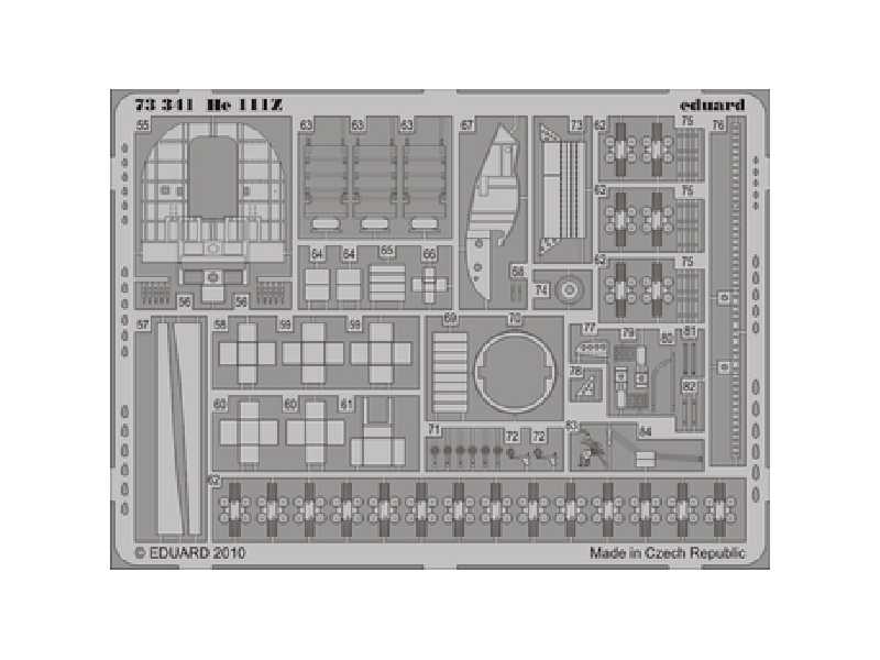 He 111Z interior S. A. 1/72 - Hasegawa - blaszki - zdjęcie 1 He 111Z interior S. A. 1/72 - Hasegawa - blaszki - zdjęcie 1