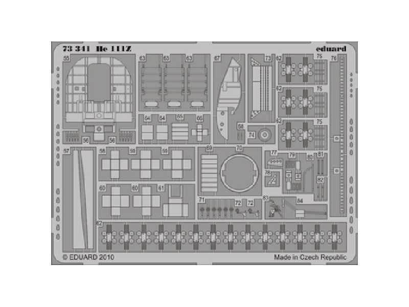  He 111Z interior S. A. 1/72 - Hasegawa - blaszki - zdjęcie 1