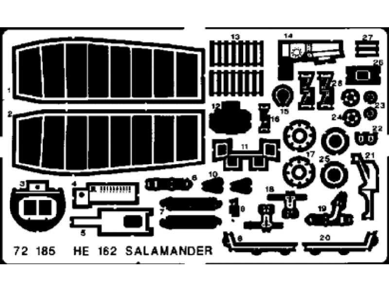  He 162 Spatz 1/72 - Dragon - blaszki - zdjęcie 1