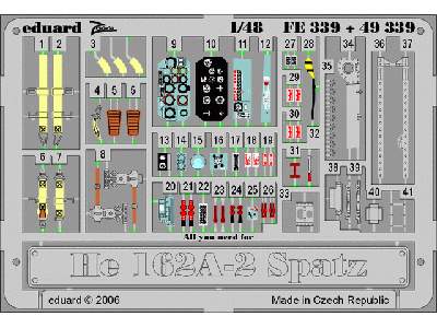  He 162A-2 Spatz 1/48 - Tamiya - blaszki - zdjęcie 2