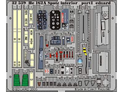  He 162A Spatz interior 1/32 - Revell - blaszki - zdjęcie 2