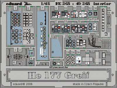  He 177 Greif interior 1/48 - CMK / MPM - blaszki - zdjęcie 1