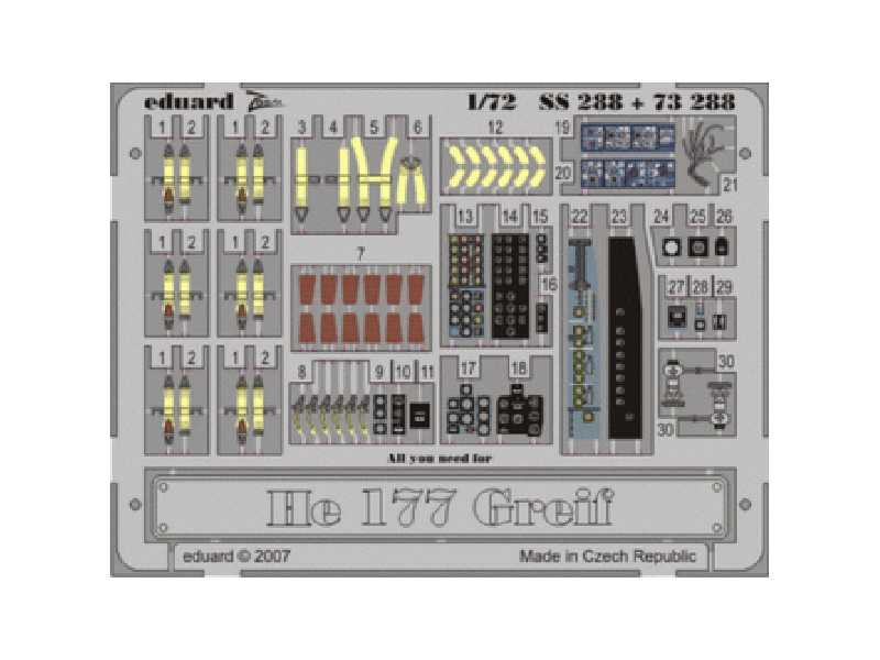 He 177 Greif with HS 293 S. A. 1/72 - Revell - blaszki - zdjęcie 1 He 177 Greif with HS 293 S. A. 1/72 - Revell - blaszki - zdjęcie 1