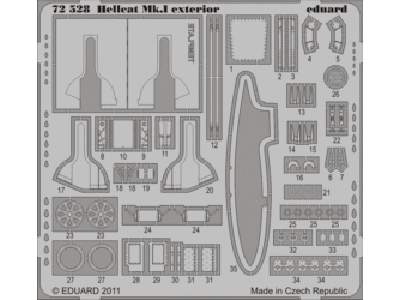  Hellcat Mk. I exterior 1/72 - Eduard - blaszki - zdjęcie 1