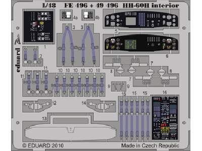  HH-60H interior S. A. 1/48 - Italeri - blaszki - zdjęcie 1