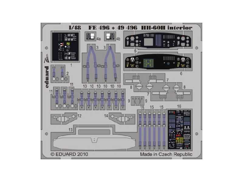  HH-60H interior S. A. 1/48 - Italeri - blaszki - zdjęcie 1