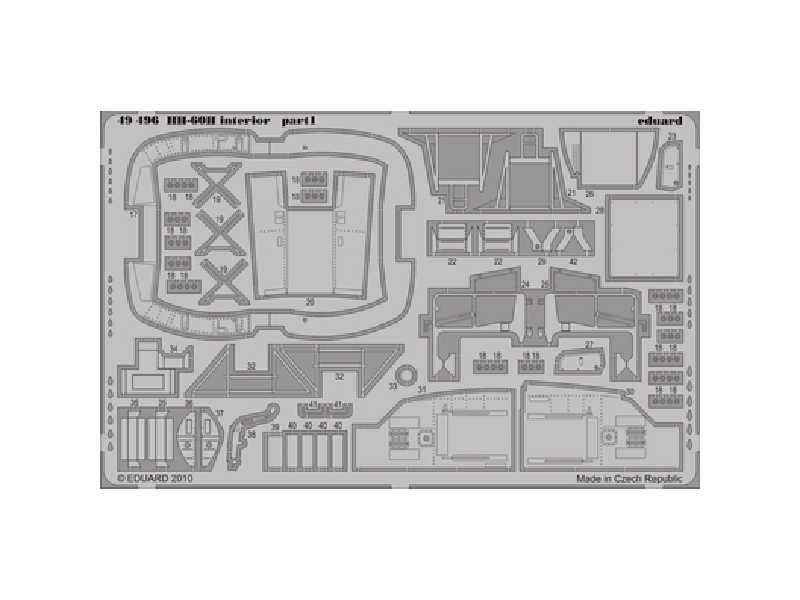 HH-60H interior S. A. 1/48 - Italeri - blaszki - zdjęcie 1 HH-60H interior S. A. 1/48 - Italeri - blaszki - zdjęcie 1