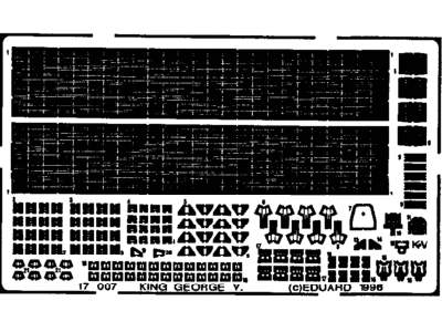  HMS King George V.  1/700 - Tamiya - blaszki - zdjęcie 1