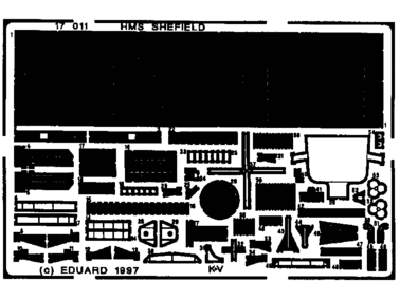  HMS Sheffield 1/700 - Revell - blaszki - zdjęcie 1