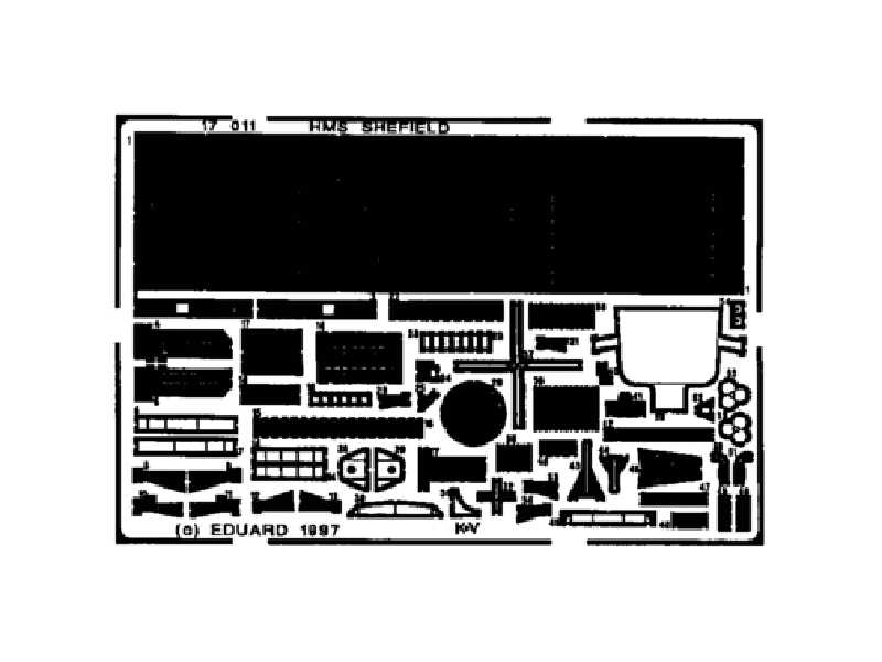  HMS Sheffield 1/700 - Revell - blaszki - zdjęcie 1