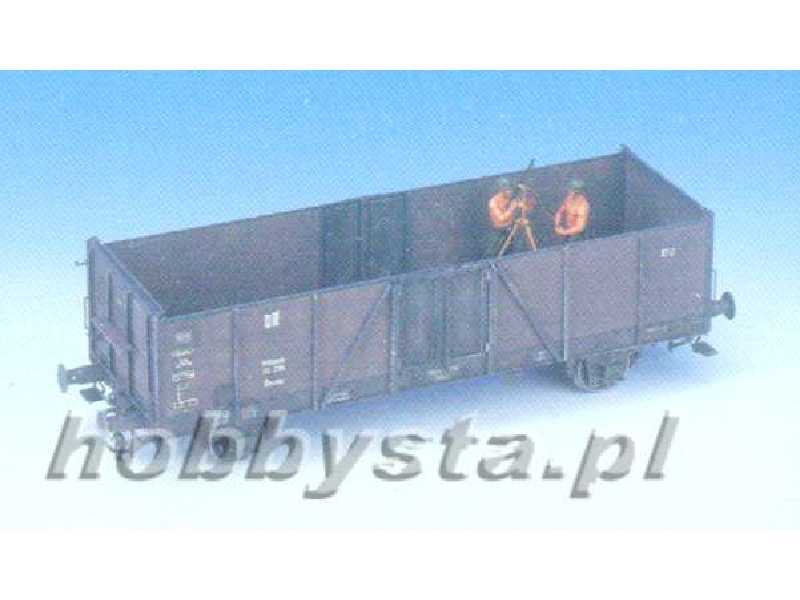 German Railway Gondola Typ Omm w/AA Gun Crew - zdjęcie 1 German Railway Gondola Typ Omm w/AA Gun Crew - zdjęcie 1