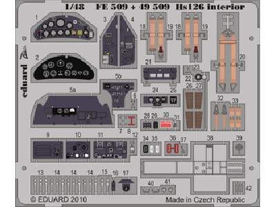  Hs 126 interior S. A. 1/48 - Icm - blaszki - zdjęcie 1