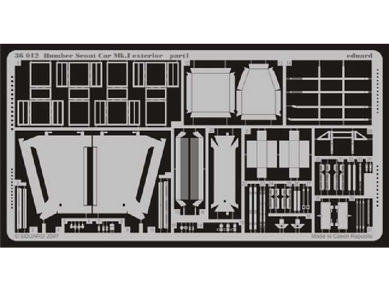  Humber Scout Car Mk. I exterior 1/35 - Bronco - blaszki - zdjęcie 1