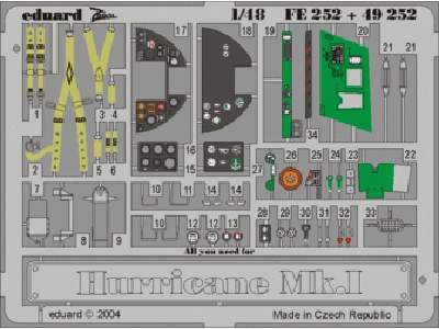  Hurricane Mk. I 1/48 - Hasegawa - blaszki - zdjęcie 1