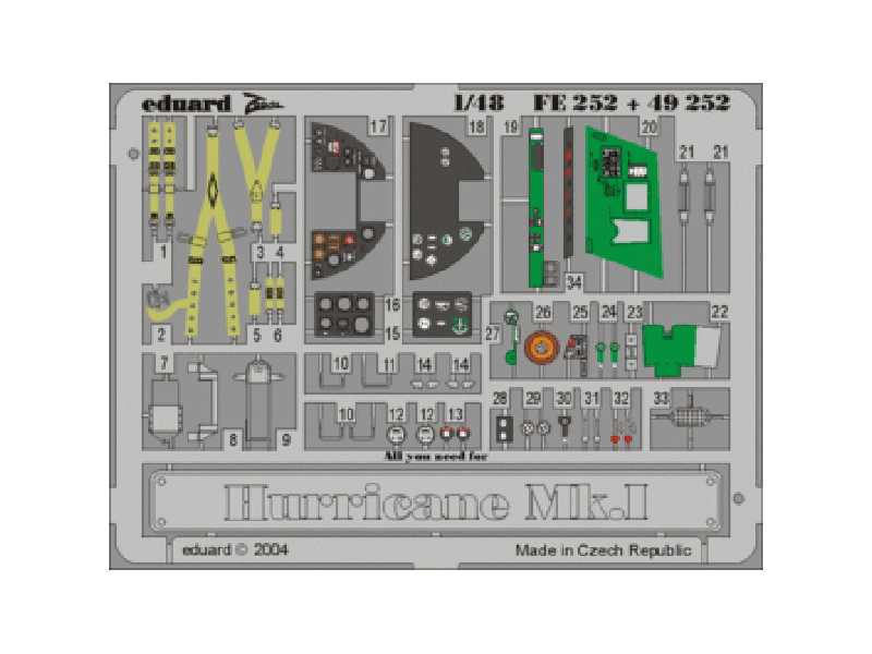 Hurricane Mk. I 1/48 - Hasegawa - blaszki - zdjęcie 1 Hurricane Mk. I 1/48 - Hasegawa - blaszki - zdjęcie 1