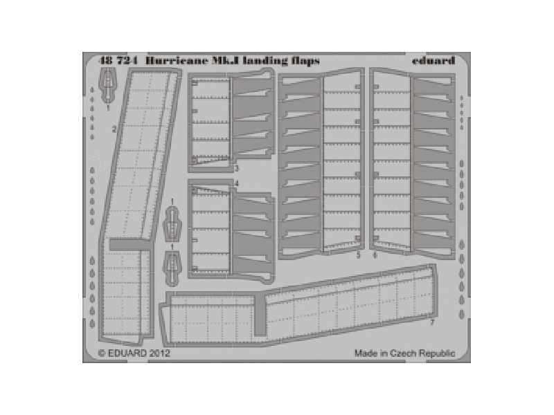  Hurricane Mk. I landing flaps 1/48 - Italeri - blaszki - zdjęcie 1