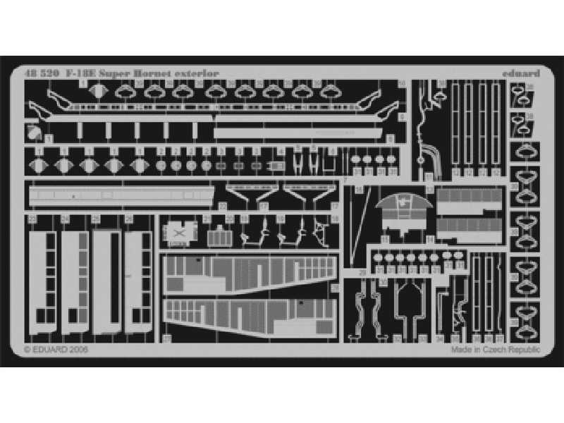  F-18E exterior 1/48 - Hasegawa - blaszki - zdjęcie 1