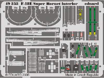  F-18E interior 1/48 - Hasegawa - blaszki - zdjęcie 2