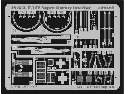  F-18E interior 1/48 - Hasegawa - blaszki - zdjęcie 3