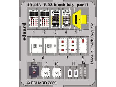  F-22 bomb bay 1/48 - Academy Minicraft - blaszki - zdjęcie 2